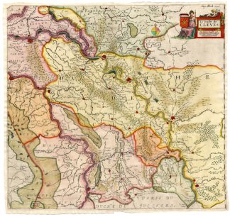 Rare Antique Map-KLEVE-CLIVIA-GERMANY-Allardt-1660