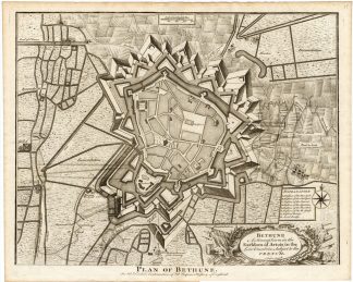 Antique Map-BETHUNE-FRANCE-Tindal-1727