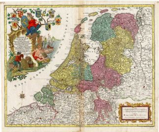 Antique Plate-HOLLAND-NETHERLANDS-NEPTUNE-Lotter-1761