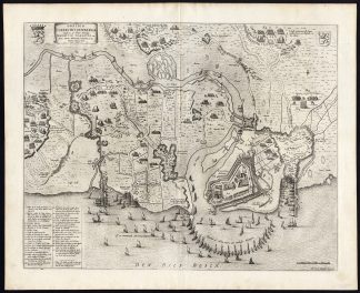 Antique Map-ST GEERTRUIDENBERG-NETHERLANDS-Blaeu-1649