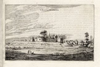 Antique Print-CASTLE-VIEW-WOERDEN-UTRECHT-NETHERLANDS-Blaeu-1649