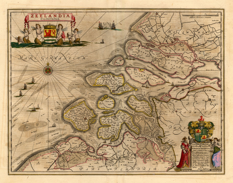 , Antique Map-ZEELAND-NETHERLANDS-Janssonius-1658, Pictura Antique Prints