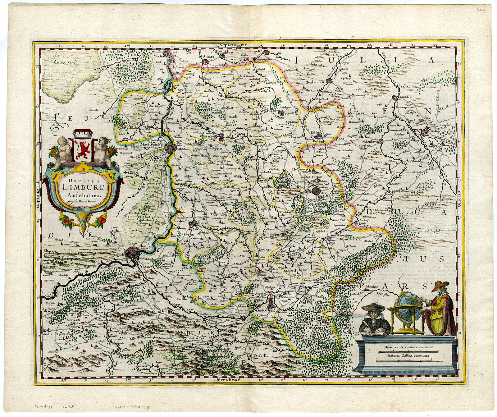 Bb02203 416x349 Antique Map-LIMBURG-MAASTRICHT-SITTARD-VALKENBURG-LIEGE-AACHEN-Hondius-1638