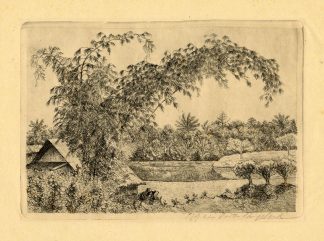 Vintage Etching-SITOE TWI-INDONESIA-SOEKABOEMI-JAVA-Slingeland-1920