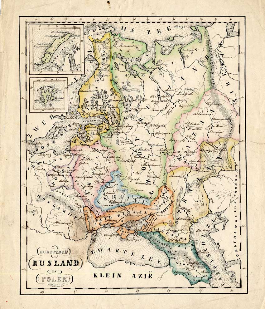 Bb06932 416x485 Antique Manuscript Map-RUSSIA-POLAND-Van Bommel-1865