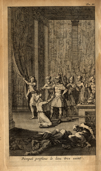 , Antique Print-POMPEY-HOLY OF HOLIES-ARK-BLASPHEMY-Prideaux-c. 1720, Pictura Antique Prints
