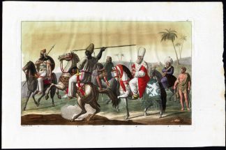 Antique Print-ARAB SOLDIERS-SULTAN ON HORSE BACK-Bramati-Ferrario-1827