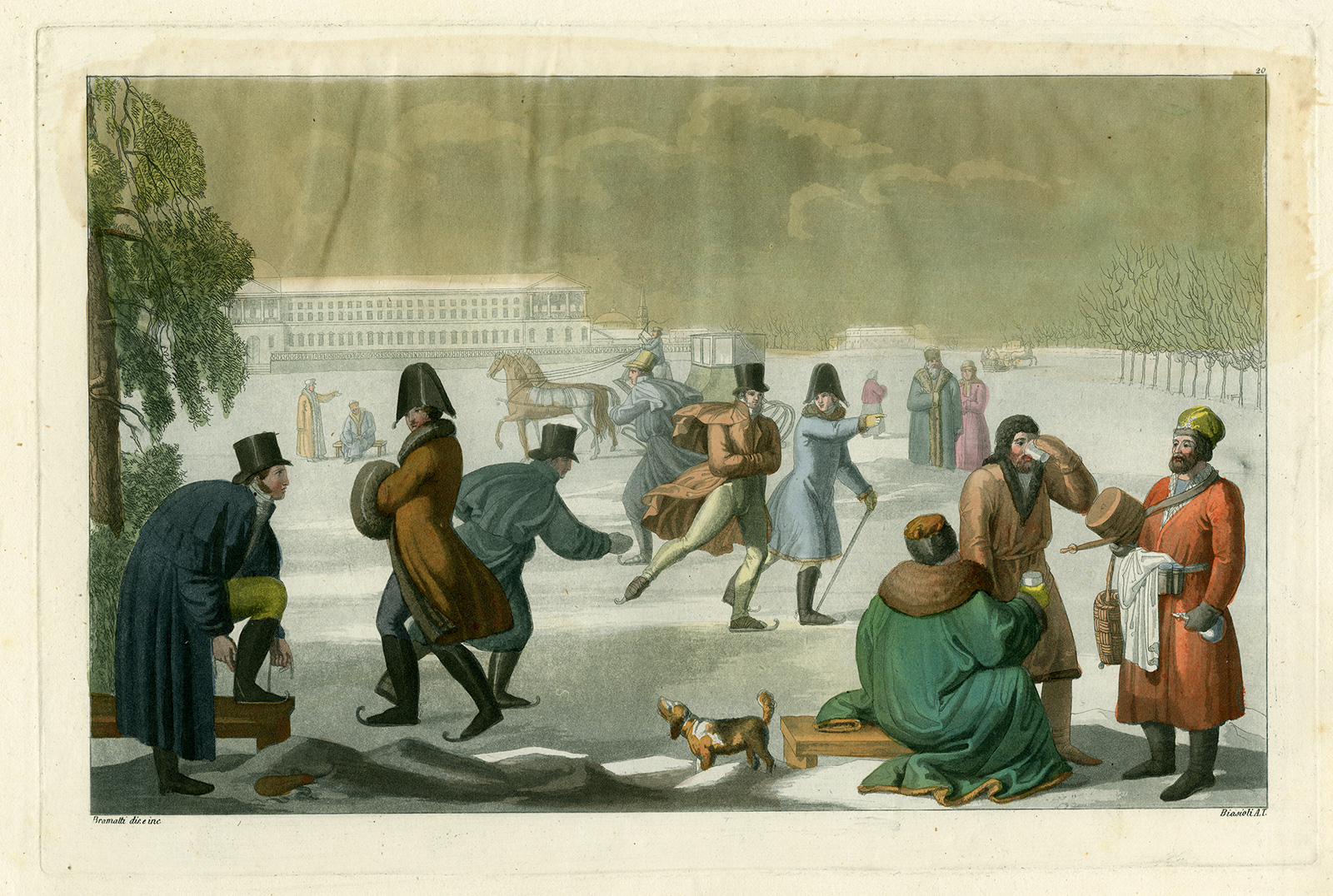 Bb11272a 416x280 Antique Print-SKATING-SLEDGES-WINTER SCENE-RUSSIA-Biasioli-Ferrario-1827