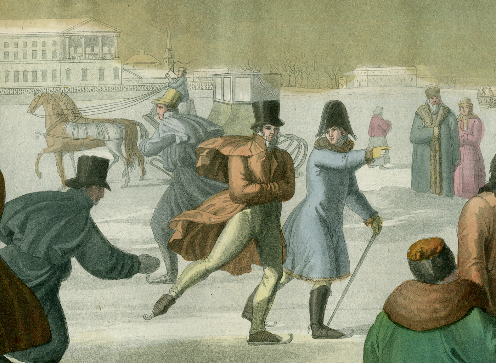 Bb11272d 416x305 Antique Print-SKATING-SLEDGES-WINTER SCENE-RUSSIA-Biasioli-Ferrario-1827 - Image 5