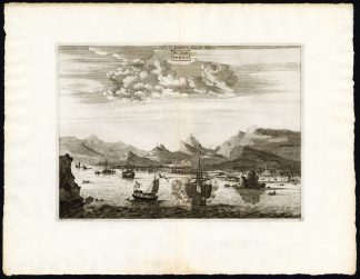 Rare Antique Print-CHINA-AMOY-XIAMEN-SHIPS-VOC-Pieter-van der Aa-1725