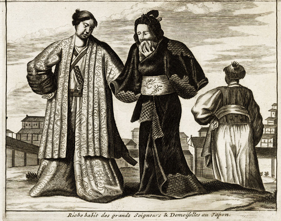 Bb12291b 416x327 Rare Antique Map-JAPAN-COSTUME-NOBILITY-KNIGHT-Montanus-van der Aa-1725 - Image 2