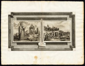 Rare Antique Print-MARABOUT-BARBARY-PRIEST-ALGIERS-ALGERIA-Van der Aa-1725