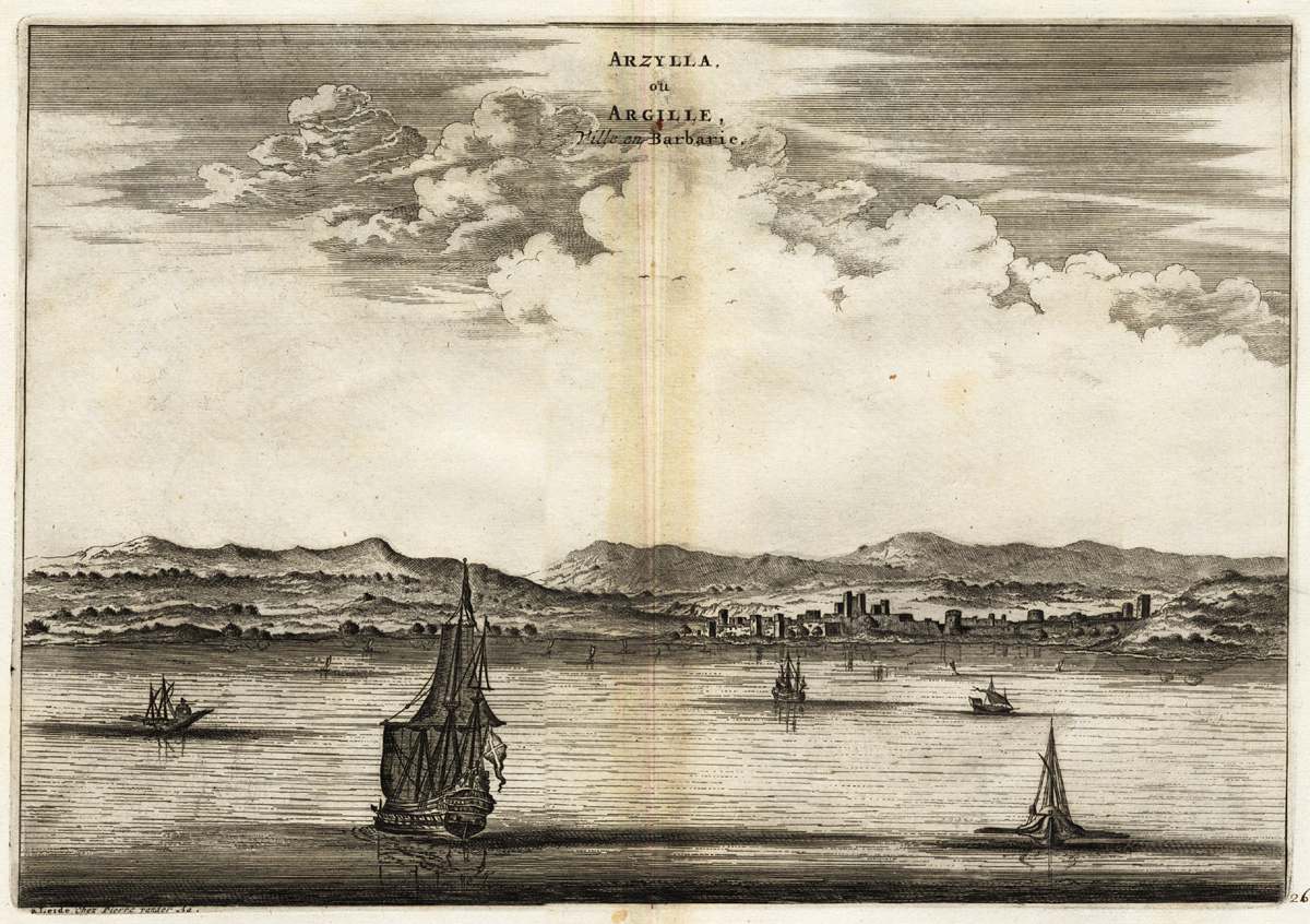Bb12410b 416x293 Rare Antique Print-MOROCCO-ASILAH-ARZILA-BARBARY-SHIP-AFRICA-Van der Aa-1725 - Image 2