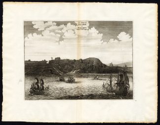 Rare Antique Print-AFRICA-GHANA-FORT TACARAY-WITZEN-VOC-Pieter Van der Aa-1725