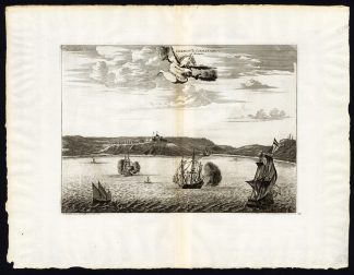 Rare Antique Print-FORT AMSTERDAM-KORMANTIN-GHANA-Pieter Van der Aa-1725