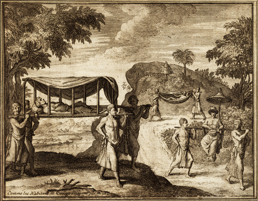 , Rare Antique Print-BAPTISM-CONGO-TRAVEL-ZEBRA-ELEPHANT-SNAKE-Van der Aa-1725, Pictura Antique Prints