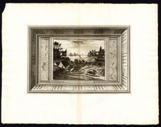 Rare Antique Print-SAINT HELENA-SHIP-WILD PIG-VOC-Van der Aa-1725