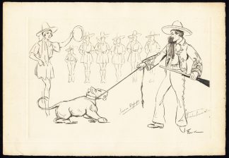 Antique Print-CIRCUS ACT WITH LION-Fernel-1931