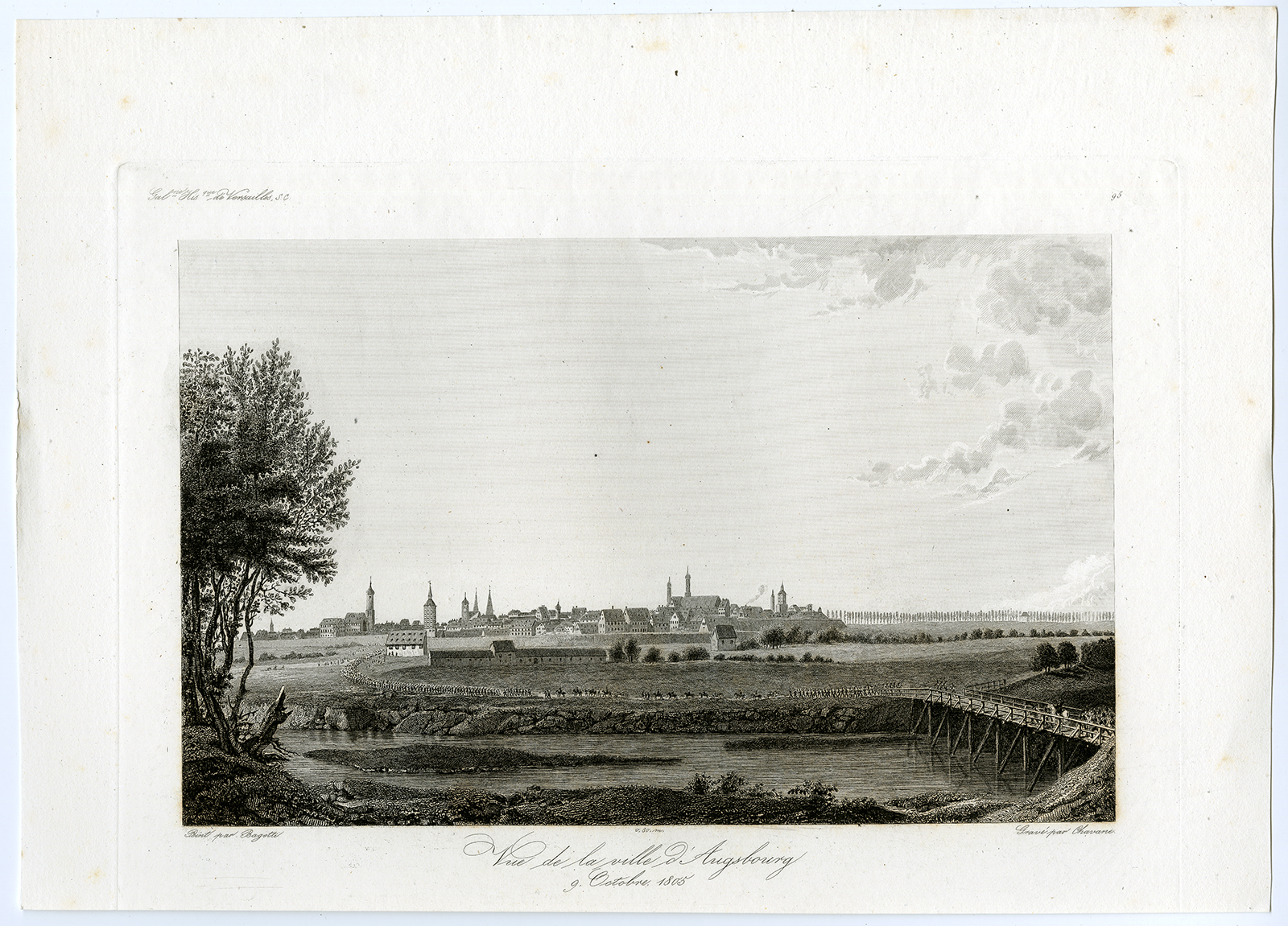 , Antique Print-AUGSBOURG-AUGSBURG-Bagotti-Chavane-1838, Pictura Antique Prints