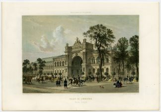 Antique Print-PALAIS DE L'INDUSTRIE-WORLD FAIR-PARIS-Aubrun-Benoist-1861