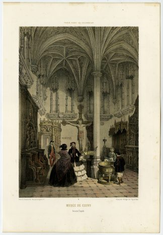 Antique Print-CLUNY-MUSEUM-MIDDLE AGES-PARIS-CHAPEL-PARIS-Bayot-Clerget-1861
