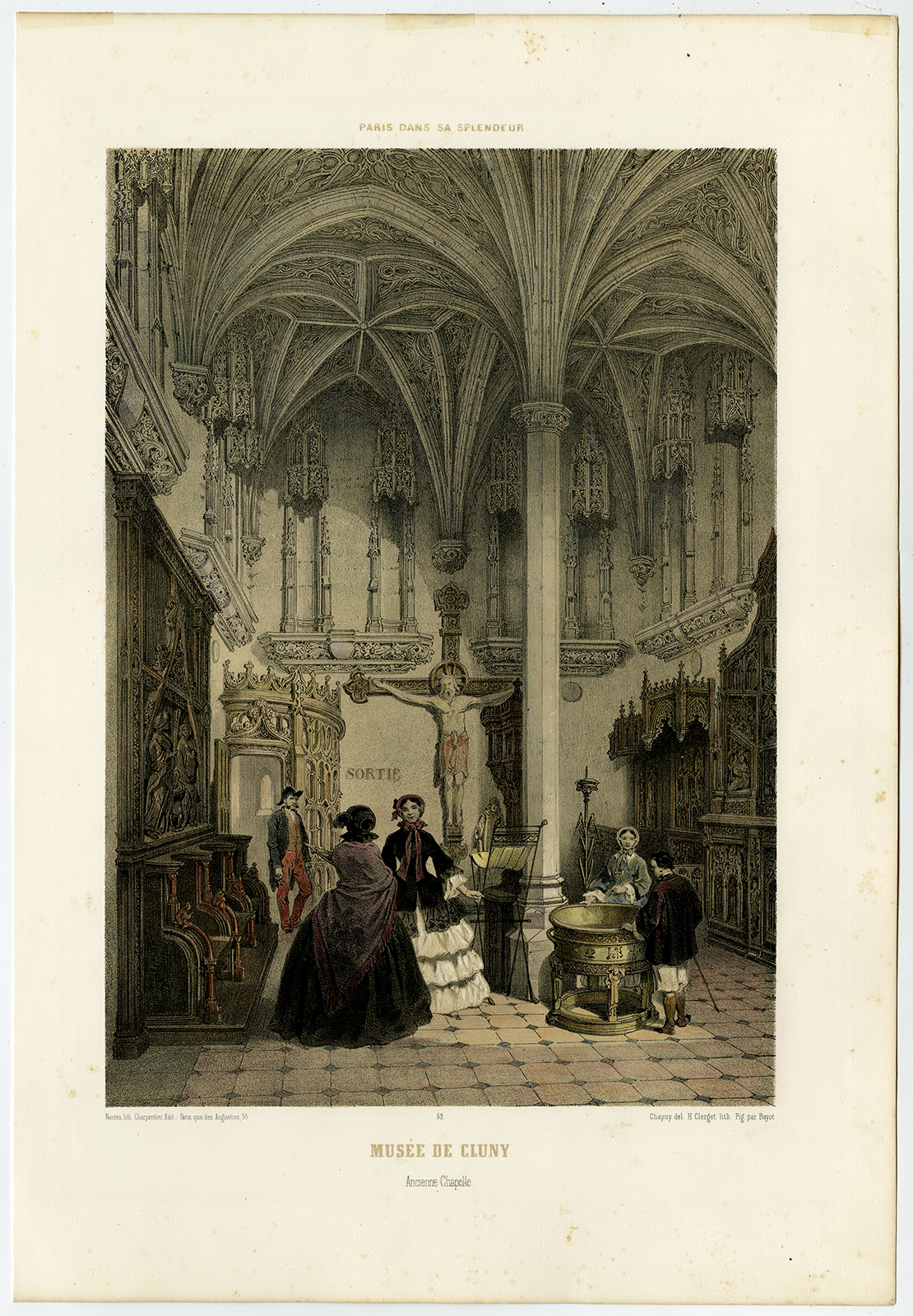Cb1102 416x600 Antique Print-CLUNY-MUSEUM-MIDDLE AGES-PARIS-CHAPEL-PARIS-Bayot-Clerget-1861