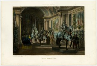 Antique Print-MUSEUM-ARTILLERY-KNIGHTS-HORSE-ARMOR-PARIS-Bayot-Mathieu-1861