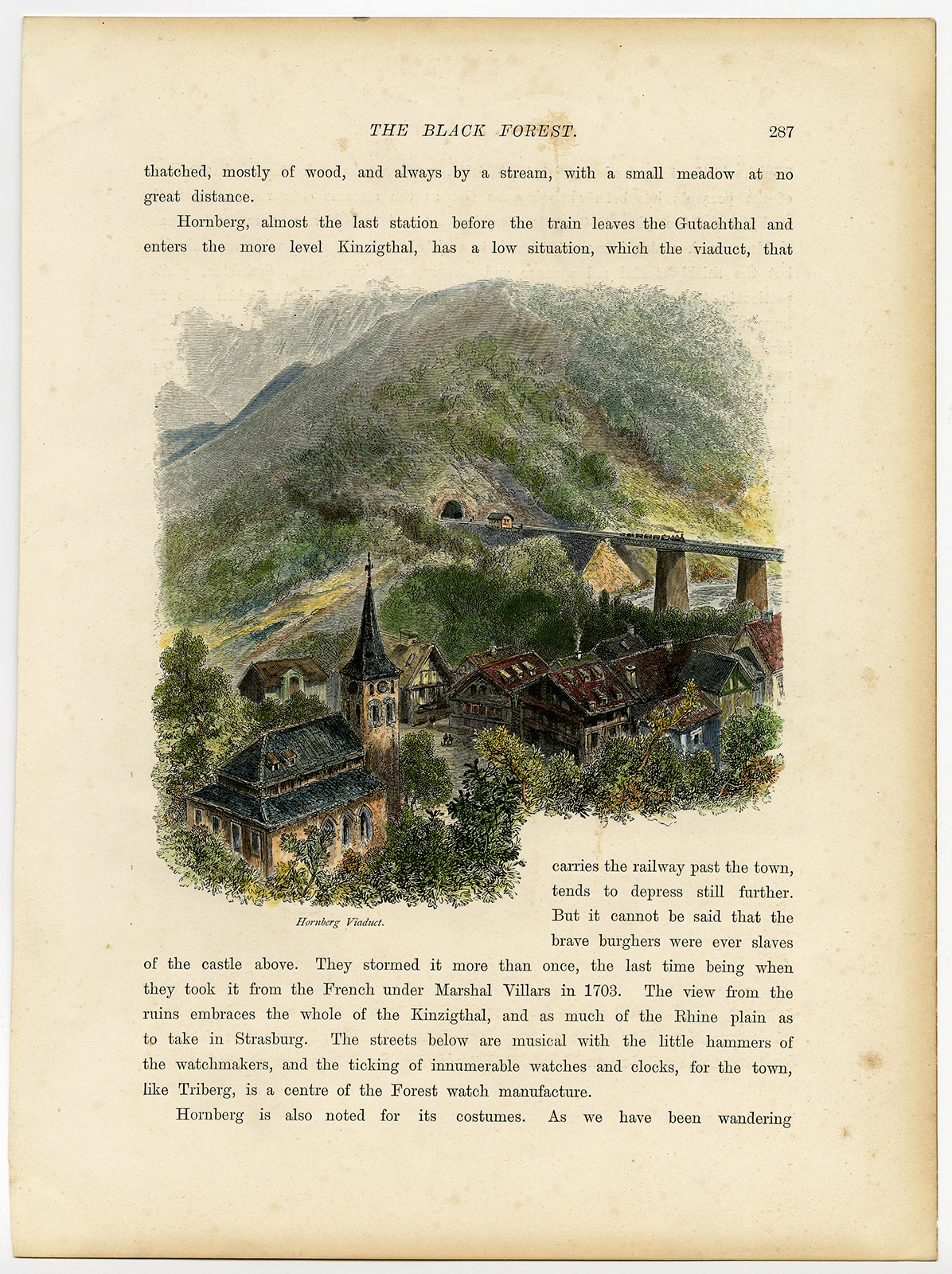 , Antique Print-VIADUCT-BLACK FOREST-HORNBERG-GERMANY-Anonymous-1879, Pictura Antique Prints