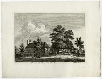 Rare Antique Print-VIEW OF DEEST-ST. ANTHONY-CHAPEL-Spilman-ca. 1760