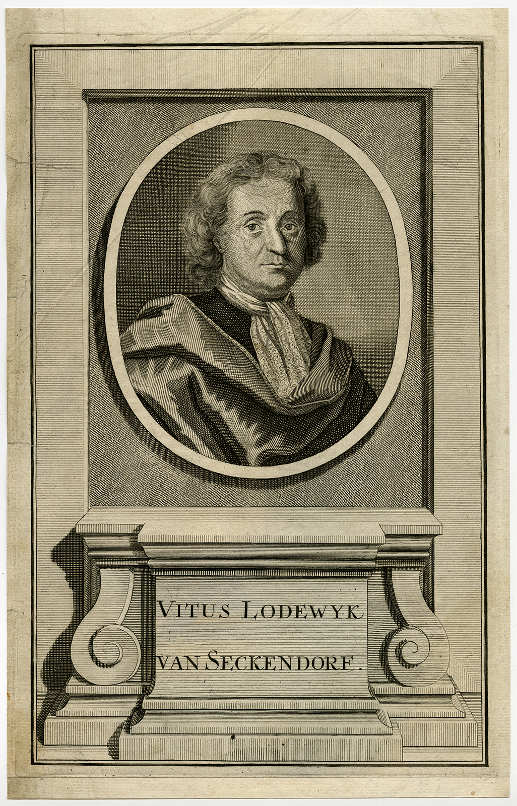 , Antique Print-PORTRAIT-VEIT LUDWIG VON SECKENDORF-Anonymous-Seckendorf-1728, Pictura Antique Prints