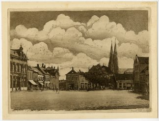 Antique Print-MARKET-SINT-CATHARINA-CHURCH-EINDHOVEN-Kok-1980