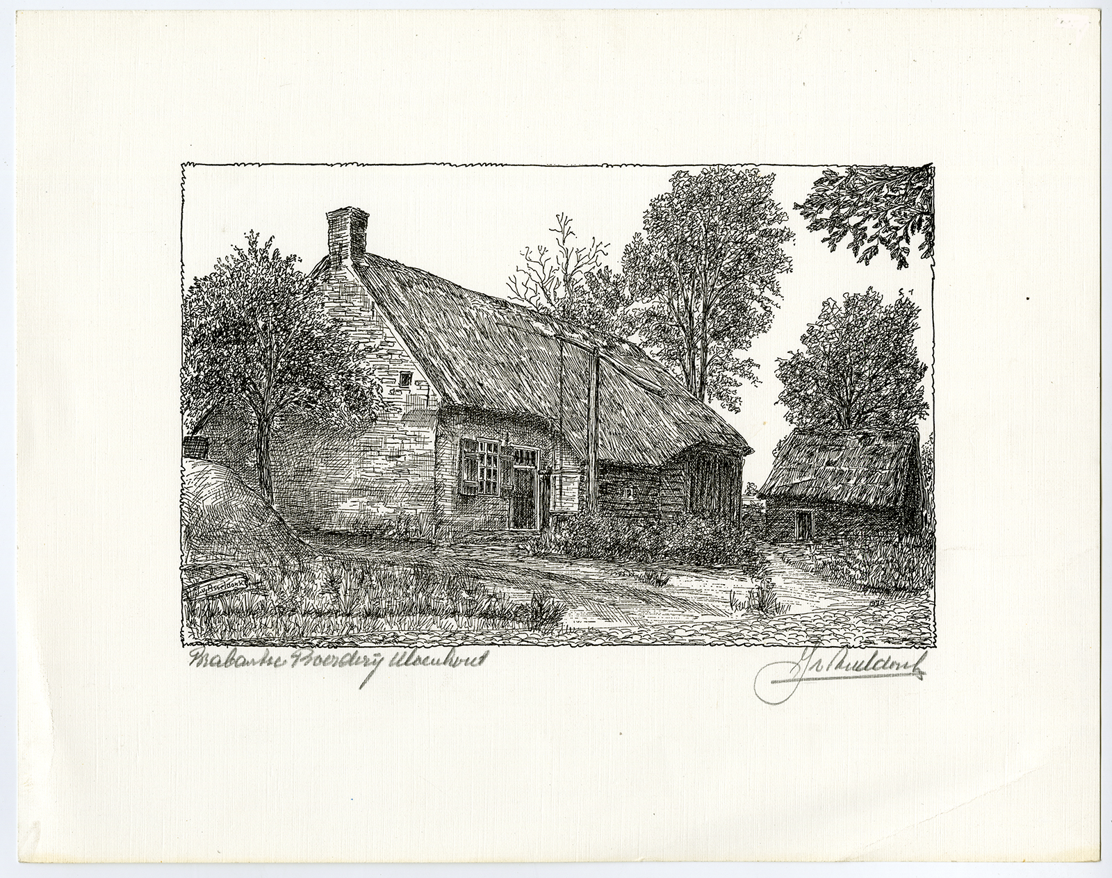 , Antique Print-FARM-ULVENHOUT-BREDA-BRABANT-Asseldonk-1978, Pictura Antique Prints