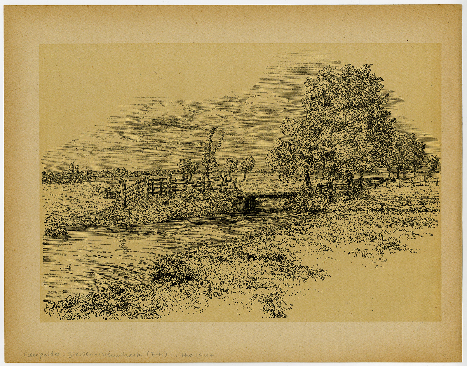 , Antique Print-NEERPOLDER-GIESSENBURG-DORDRECHT-ZUID HOLLAND-Studio Certo-1947, Pictura Antique Prints