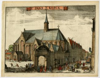 Antique Print-JANSKERK-ST. JOHN'S CHURCH-HAARLEM-Romeyn de Hooghe -1754