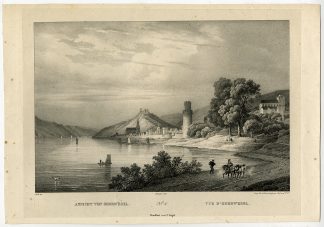 Antique Print-VIEW-OBERWESEL-RHINE-RHEIN-GERMANY-Radl-Bichebois-ca. 1830