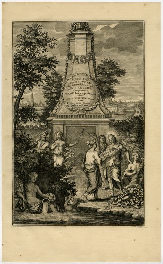 Antique Print-TITLE ENGRAVING-UTRECHT-MUIDEN-VECHT-Lairesse-van der Laan-1719