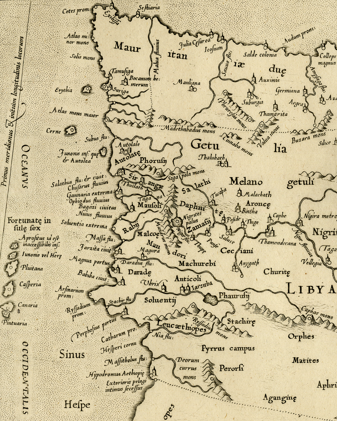 , Antique Map-NORTH AFRICA-LYBIA-EGYPT-ETHIOPIA-Ptolemy-Mercator-1698, Pictura Antique Prints