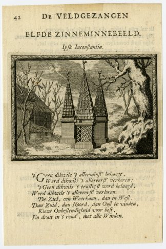 Antique Print-EMBLEM-CONFUSION-MIND-WIND-INSTABILITY-BEST-PL. 11-Mylius-1702