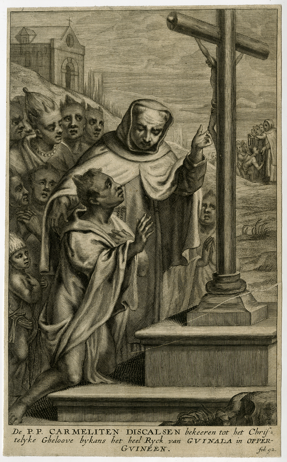 , Antique Print-CARMELITE-MISSIONARY-CATHOLIC-GUINEA-Anonymous-c.1680, Pictura Antique Prints