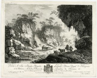Antique Print-LANDSCAPE-HERD-CATTLE-COWS-SHEEP-GOATS-Pillement-Landerer-ca. 1770