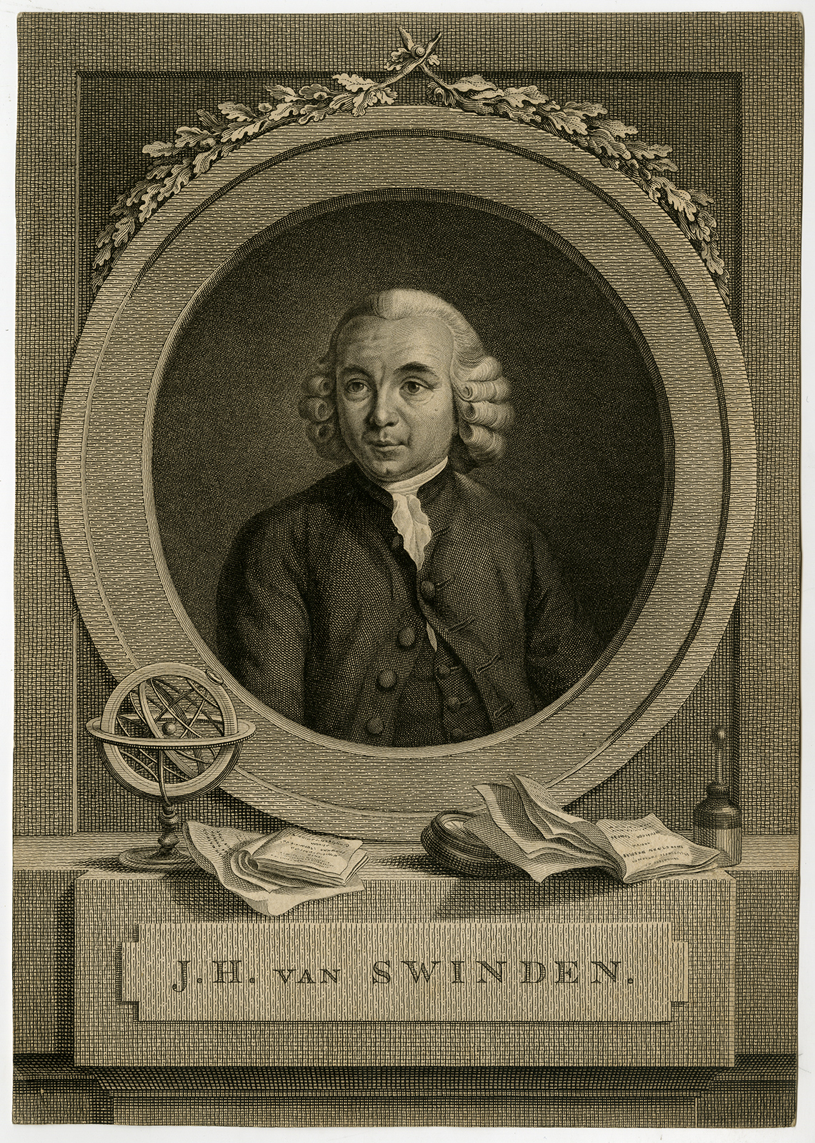 , Antique Print-J. H. VAN SWINDEN-MATHEMATICIAN-De Lelie-Vinkeles-1792, Pictura Antique Prints