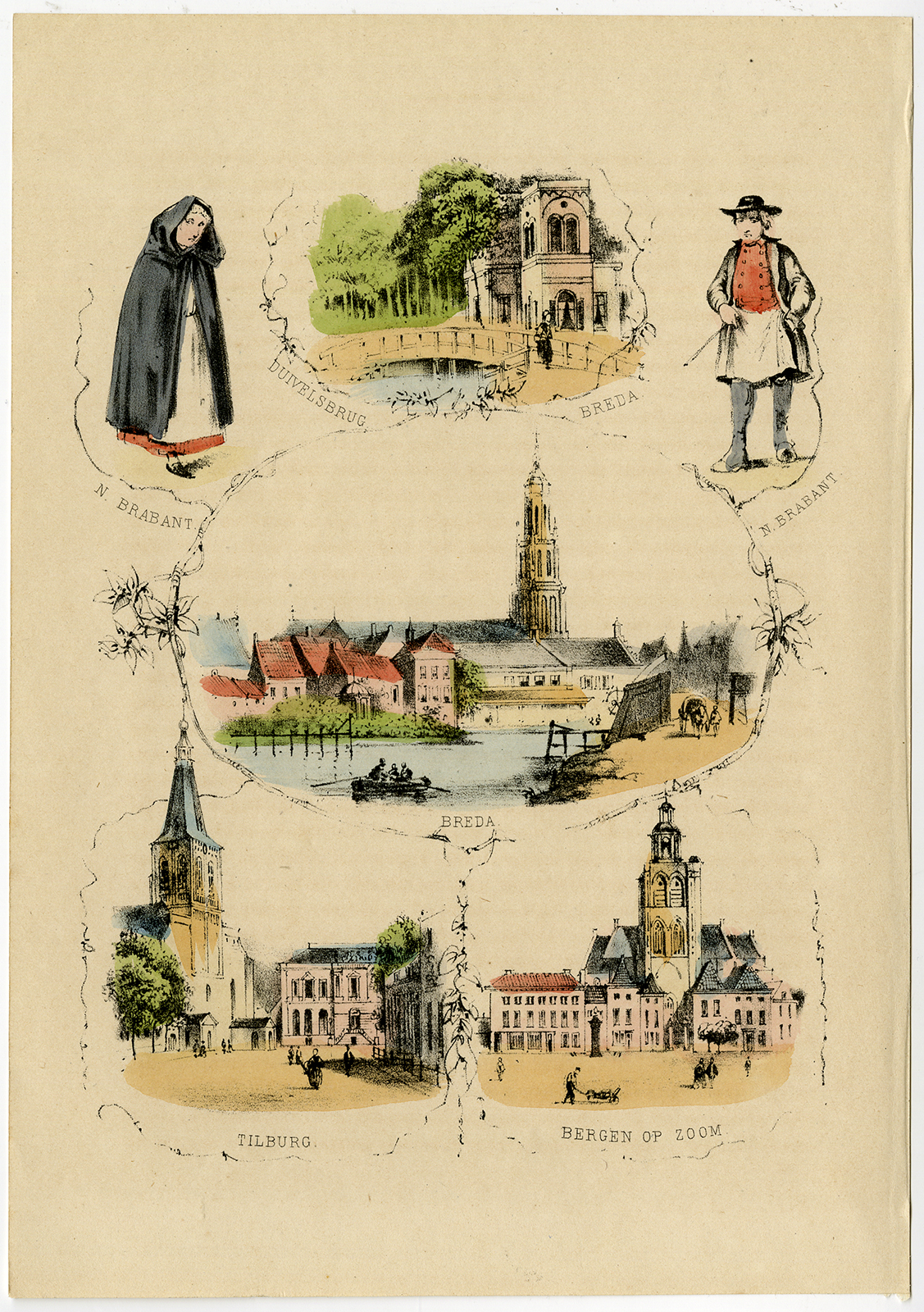 Cb3020 416x591 2 Antique Prints-HERTOGENBOSCH-BREDA-TILBURG-BRABANT-Sandwijk-ca. 1870