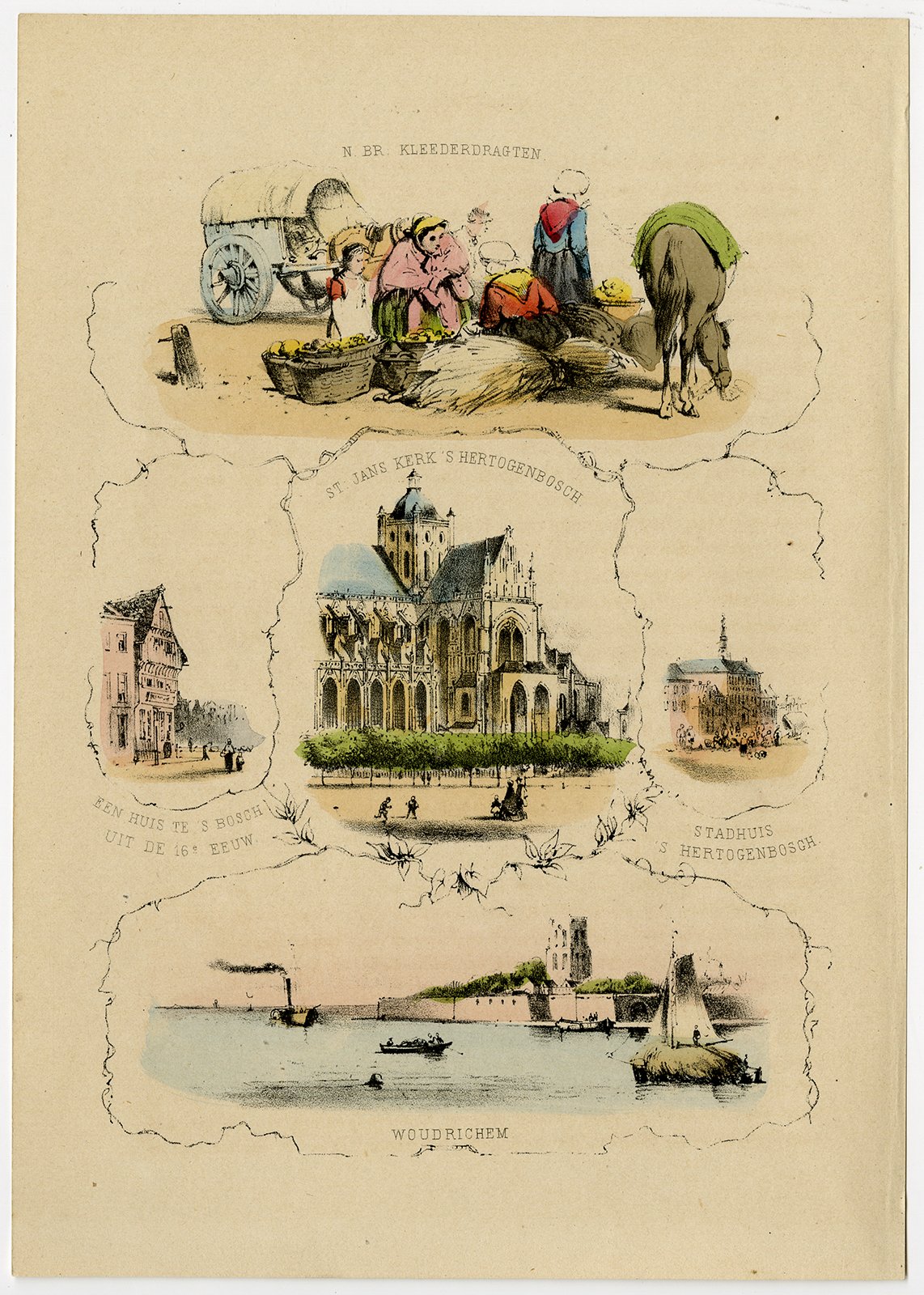 Cb3021 416x583 2 Antique Prints-HERTOGENBOSCH-BREDA-TILBURG-BRABANT-Sandwijk-ca. 1870 - Image 2