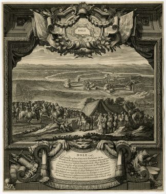 Antique Print-DOLE-FRANCE-SIEGE-Marot-1679