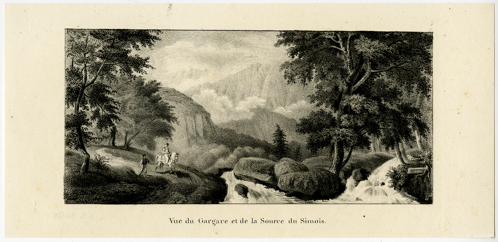 , Antique Print-SIMOES RIVER-SOURCE-GARGARO-TURKEY-Choiseul-Melling-Goubaud-1822, Pictura Antique Prints