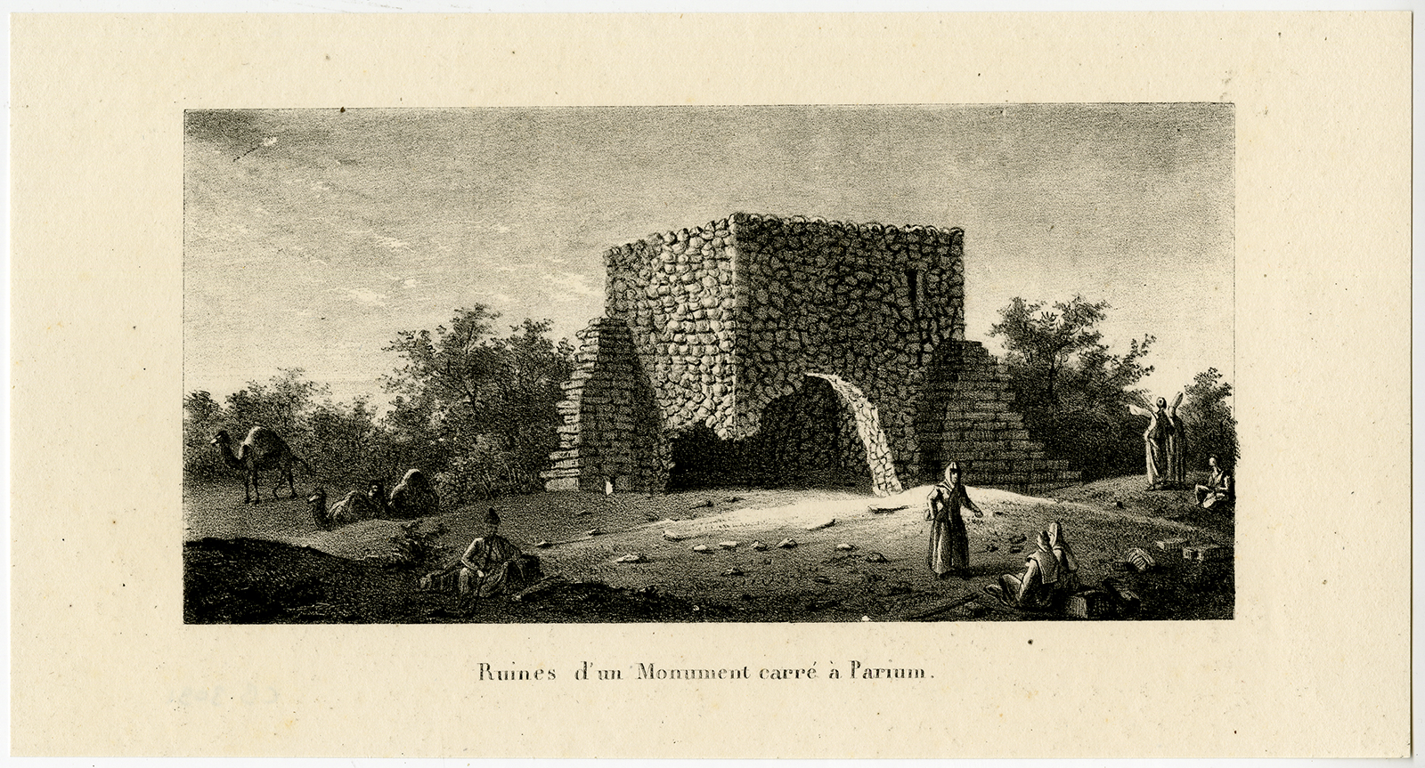, Antique Print-PARIUM-PARION-RUIN-MYSIA-HELLESPONT-Choiseul-Melling-Goubaud-1822, Pictura Antique Prints