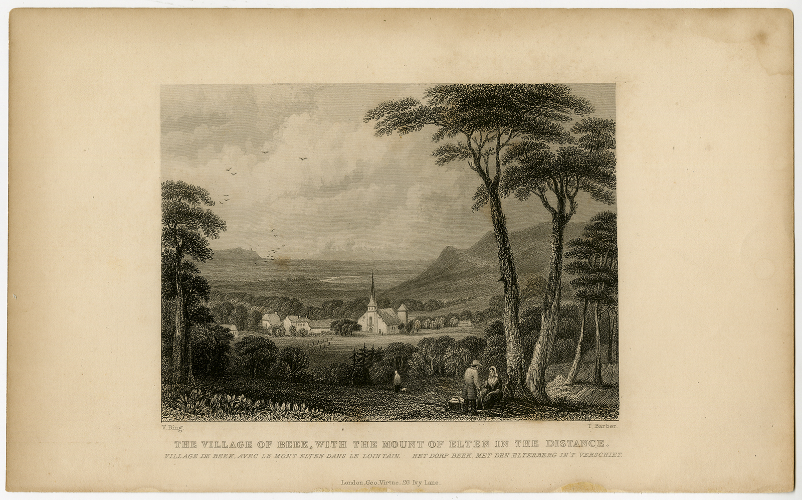 , Antique Print-BEEK-MOUNT-ELTEN-LIMBURG-NETHERLANDS-Barber-Bing-ca. 1860, Pictura Antique Prints