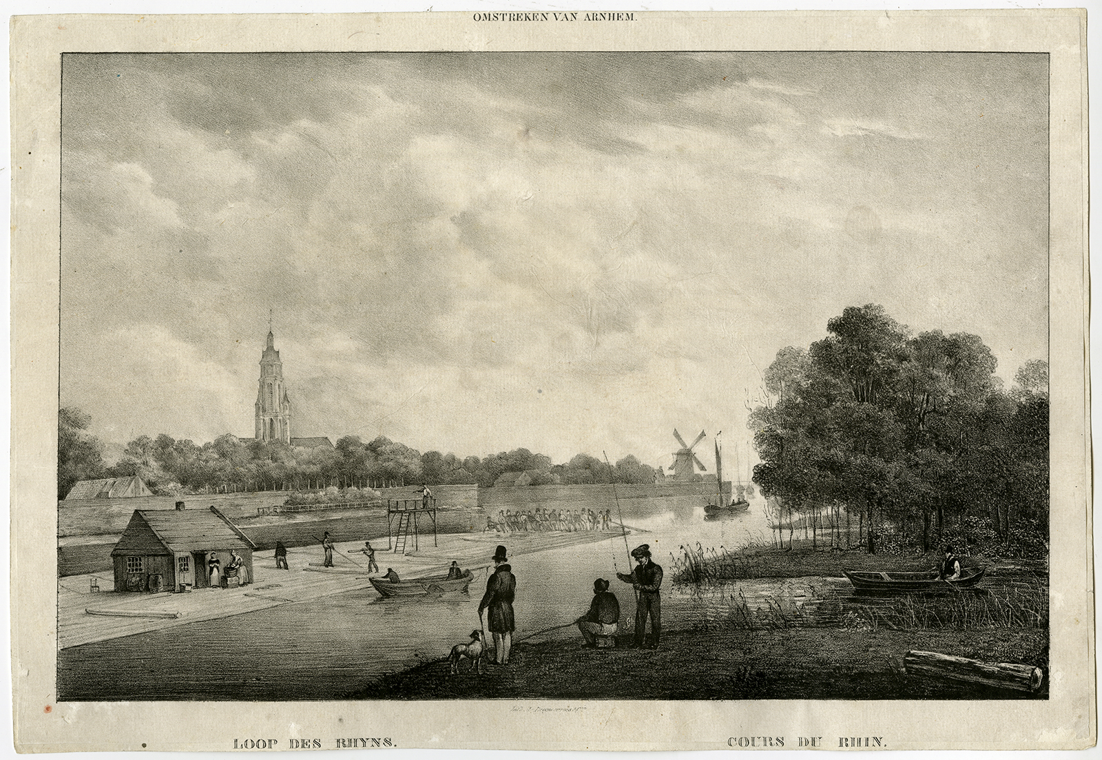 Cb3204 416x287 2 Rare Antique Prints-VIEWS-ARNHEM-RHINE-HARBOUR-Desguerrois-ca. 1835