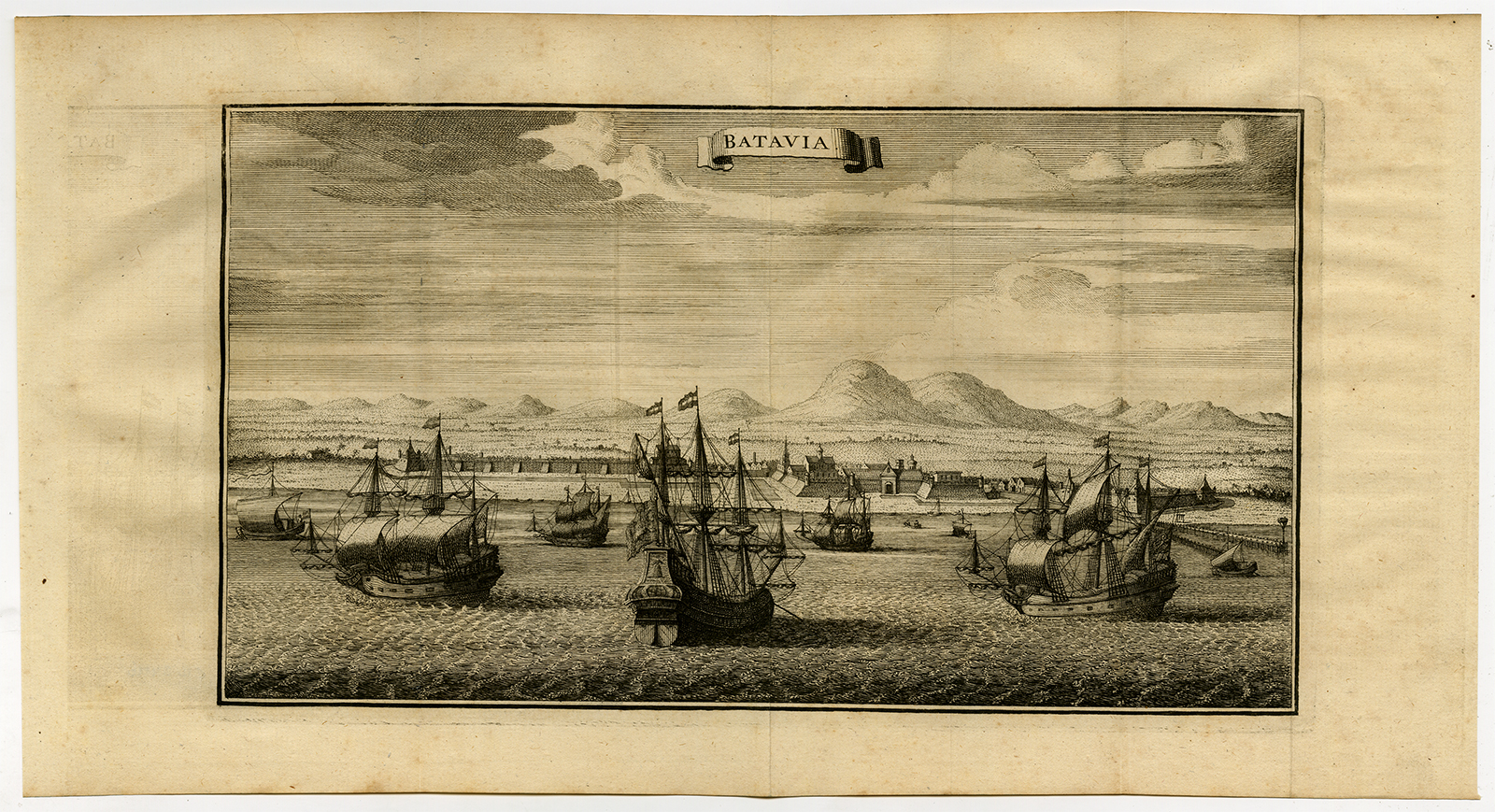 , Antique Print-BATAVIA-DJAKARTA-INDONESIA-PANORAMA-Heemskerk-van Laan-1765, Pictura Antique Prints