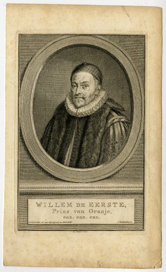 Antique Print-WILLEM VAN ORANJE-ZWIJGER-SILENT-Schouman-Houbraken-ca. 1750